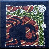 29 Traum der Krabbe Acryl und Paintingstones auf Leinwand;
15 x 15 cm